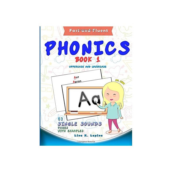 Phonics Flashcards (Single Sounds): 52 Flash Cards With Examples (Fast And Fluent: Flashcards Book 1) (Volume 1)